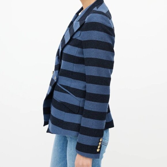 Smythe Double Breasted Striped Crossover Blazer (Retails for $500) - Size 4 - Picture 2 of 3